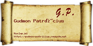 Gudmon Patrícius névjegykártya